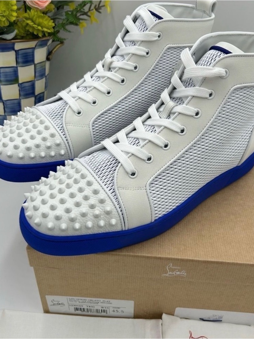 Men’s Christian Louboutin High-Top Sneakers (NEW w/dust bags & box)